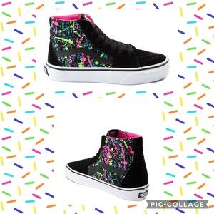 Vans Sk8 Hi Paint Splatter Skate Shoe